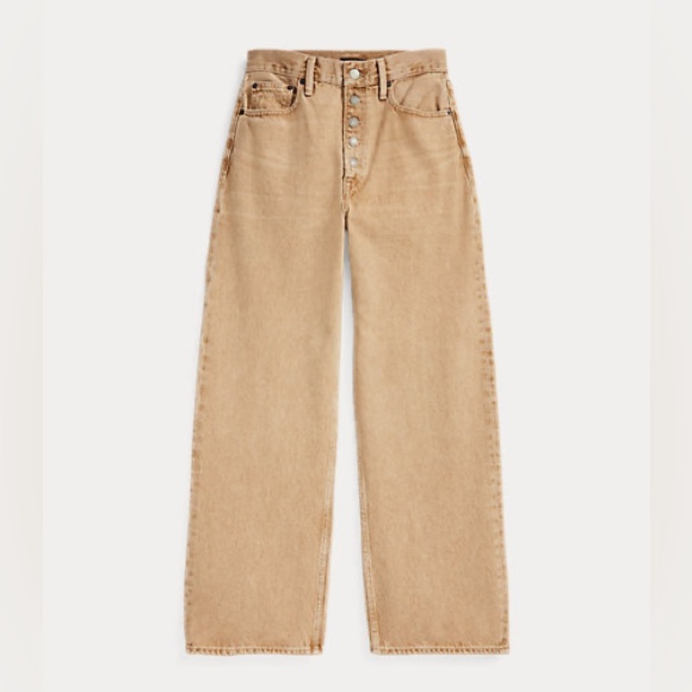 Polo Ralph Lauren wide-leg crop Jean size 27 tan/beige